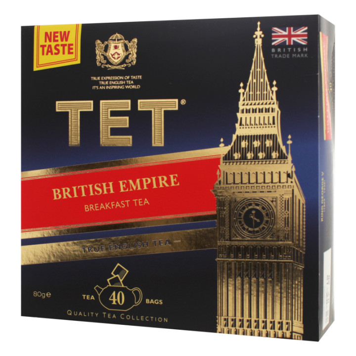 Чай ТЕТ чорний Британська Iмперія 40x2г +8x2г пак