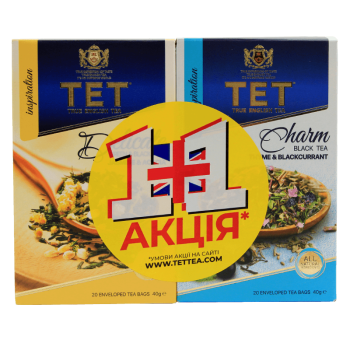 Чай ТЕТ зелений Delicate з додаванням трав 20 пак