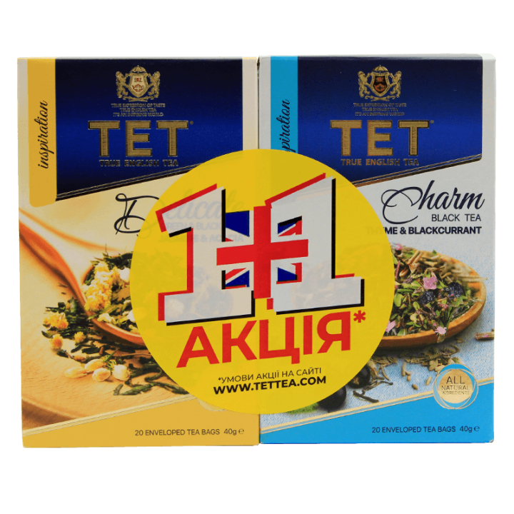 Чай ТЕТ зелений Delicate з додаванням трав 20 пак