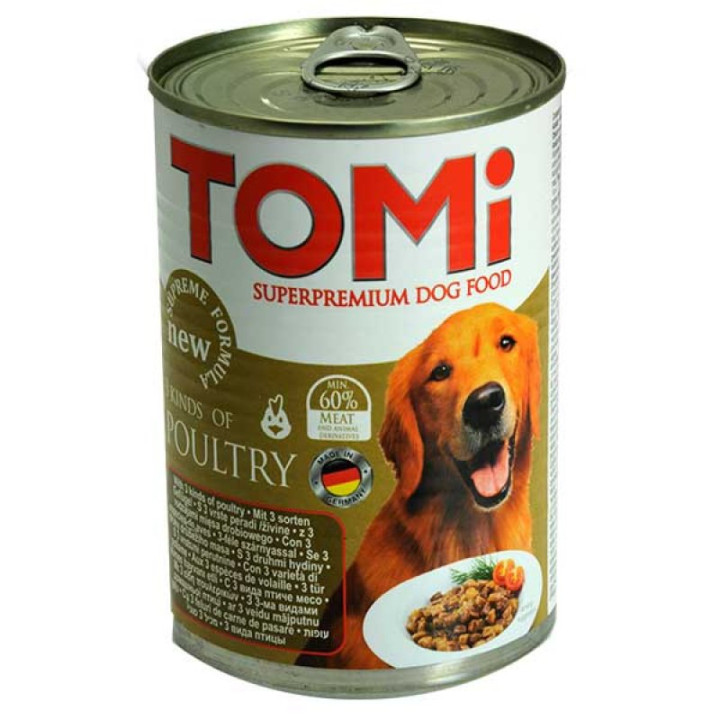 TOMi - консервы TOMi три вида птицы для собак 400 г