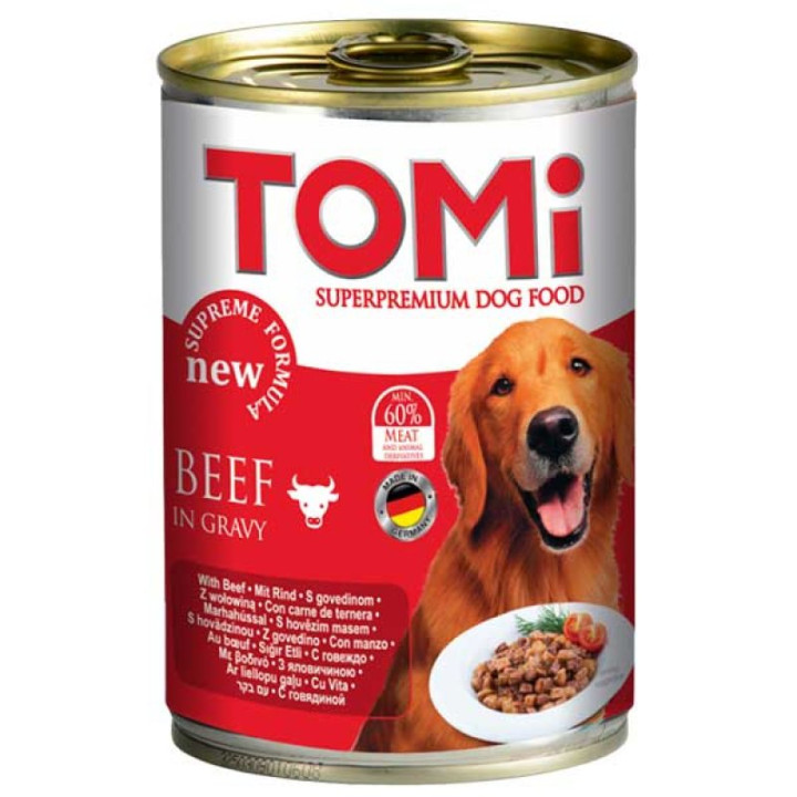 TOMi - консервы TOMi с говядиной в соусе для собак 400 г