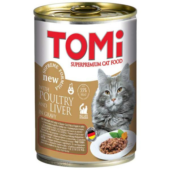 TOMi - консерви TOMi з птахом і печінкою для котів 400 г