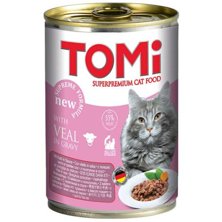 TOMi - консервы TOMi с телятиной для кошек 400 г