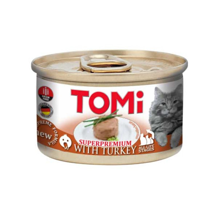 TOMi - мус TOMi з індичкою для котів 85 г