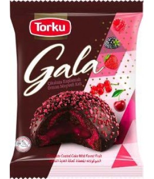 Тістечко Torku Gala з лісовими ягодами в шоколадній глазурі 50 г (8690120082127)