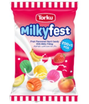 Цукерки Torku Milkyfest з молочним смаком та фруктовим наповнювачем 1000 г (8690120076317)