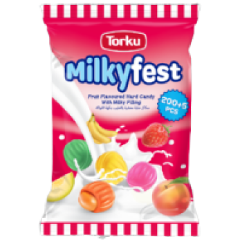 Конфеты Torku Milkyfest с молочным вкусом и фруктовым наполнителем 1000 г (8690120076317)