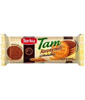 Печиво Torku Tam цільнозернове з пророщеної пшениці в шоколадній глазурі 84 г (8690120105475)