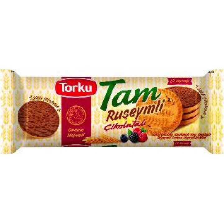 Печенье Torku Tam цельнозерновое из пророщенной пшеницы и лесными ягодами в шоколадной глазури 84 г