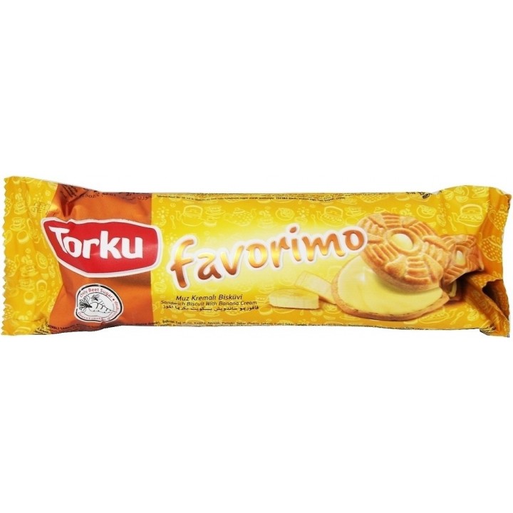 Печенье Torku Favorimo  с кремом с банановым вкусом 61г (8690120508535)