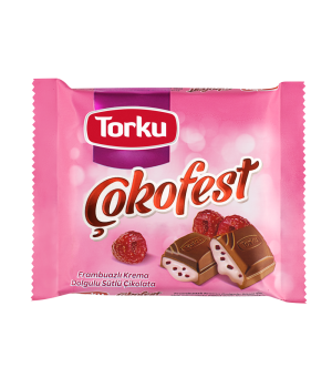 Шоколад Torku Cokofest молочный с малиновой начинкой 60 г (8690120041285)