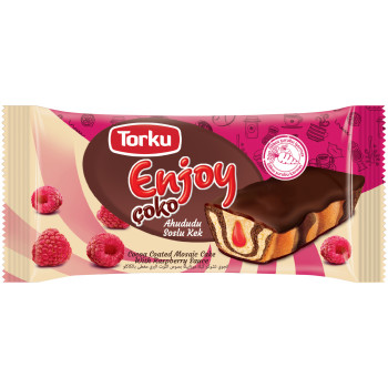 Пирожное Torku Enjoy с малиновым сиропом в шоколадной глазури 45 г (8690120110417)