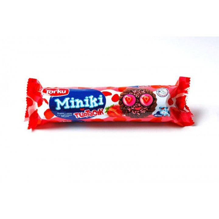 Печенье Torku Miniki с какао и клубничным желе 94 г (8690120069661)