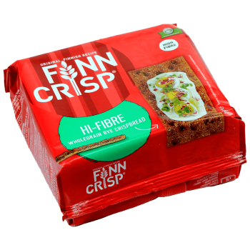 Хлібці житні FINN CRISP Hi-Fibre з висівками 200г Хлібці житні FINN CRISP Hi-Fibre з висівками 200г