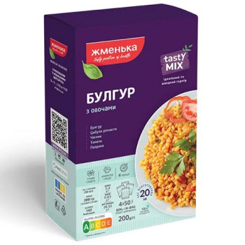 Булгур Жменька з овочами к/у 4х50г
