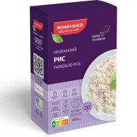 Рис Жменька шліфований пропарений довгозернистий к/у 4х100г