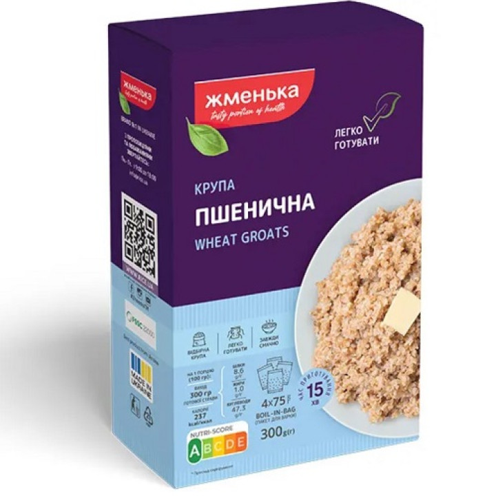 Крупа Жменька пшенична в пакетиках Полтавська №3 к/у 4х75г