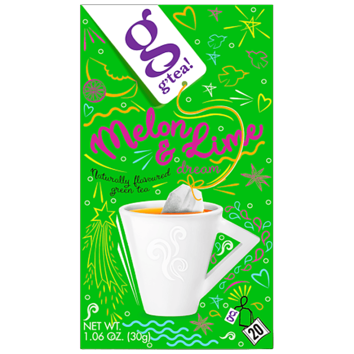 Чай g’tea! Мелон енд Лайм Дрім зелений з ароматом дині та лайма 20 пак