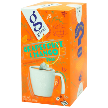 Чай g’tea! Грейпфрут енд Манго Тріп чорний та зелений з ароматом грейпфрута та манго 20 пак