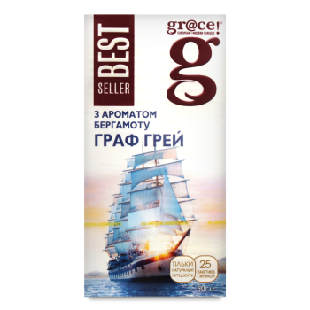 Чай Grace чорний Бергамот Квінз Ті 25 пак