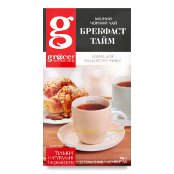 Чай g’tea! Брекфаст Тайм чорний байховий дрібний, 20х2г