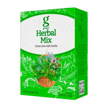 Суміш трав'яна g’tea! з зеленим чаєм Хербал Мікс 75г