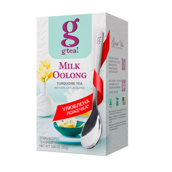 Чай g’tea! Молочний Оолонг Бірюзовий байховий дрібний, 20х1,5г