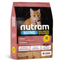 Nutram S1 Sound Balanced Wellness Kitten - корм Нутрам S1 Саунд Беленсд із куркою й лососем для кошенят 20 кг (breeder)