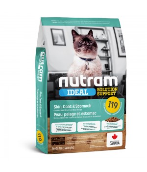 Nutram I19 Ideal Skin Coat - корм Нутрам I19 Ідеал для кішок із проблемною шкірою 20 кг breeder (I19_20)