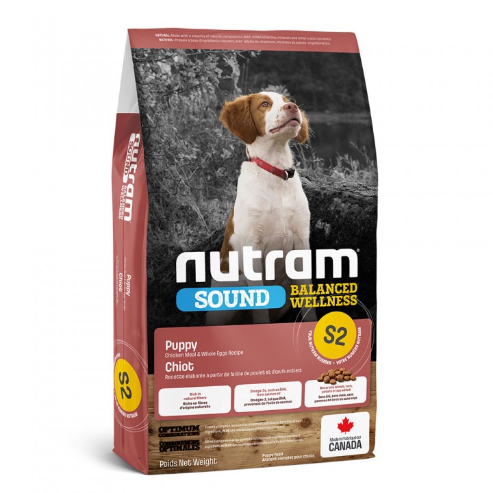 Nutram S2 Sound Balanced Wellness Puppy - корм Нутрам S2 Саунд с курицей для щенков мелких и средних пород 20 кг (S2_20)