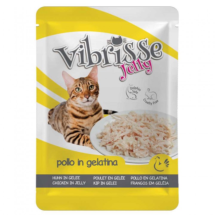 Vibrisse Jelly - консервы Вибрисс Джелли с курицей в желе для кошек (пауч) 70 г (C1018984)