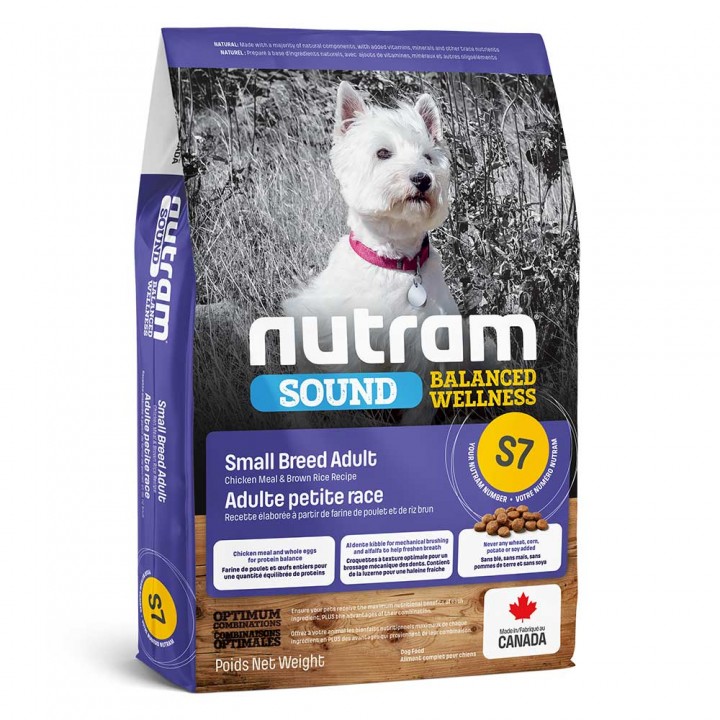 Nutram S7 Sound Balanced Wellness - корм Нутрам S7 Саунд с курицей для собак мелких пород 20 кг breeder (S7_20)