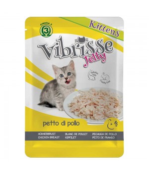 Vibrisse Jelly - консерви Вібрис Джеллі з курячими грудками в желе для кошенят (пауч) 70 г (C1018991)