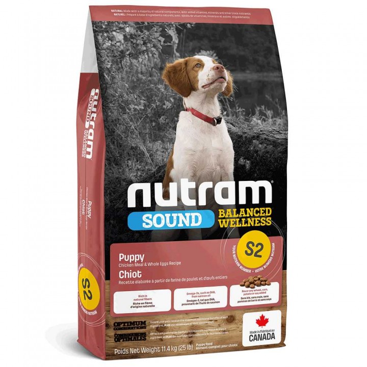 Nutram S2 Sound Balanced Wellness Puppy - корм Нутрам S2 Саунд с курицей для щенков мелких и средних пород 11,4 кг (S2_11.4)