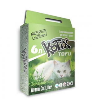 Kotix TOFU Green Tea - наповнювач Котикс ТОФУ Зелений чай для котячого туалету 6 л (6972345440039)