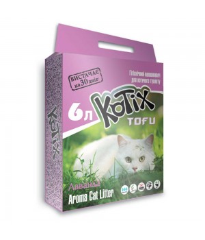 Kotix TOFU Lavender - наповнювач Котикс ТОФУ Лаванда для котячого туалету 6 л (6972345440053)