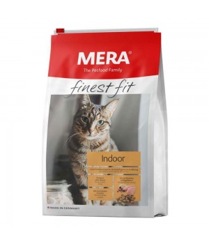 MERA finest fit Indoor корм для котів, які утримуються у приміщенні, із свіжим м'ясом птиці та лісовими ягодами, 4 кг