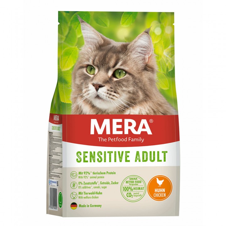 MERA Cats Sensitive Adult Сhicken (Huhn) корм для взрослых котов с чувствительным пищеварением с курицей, 10 кг (118)