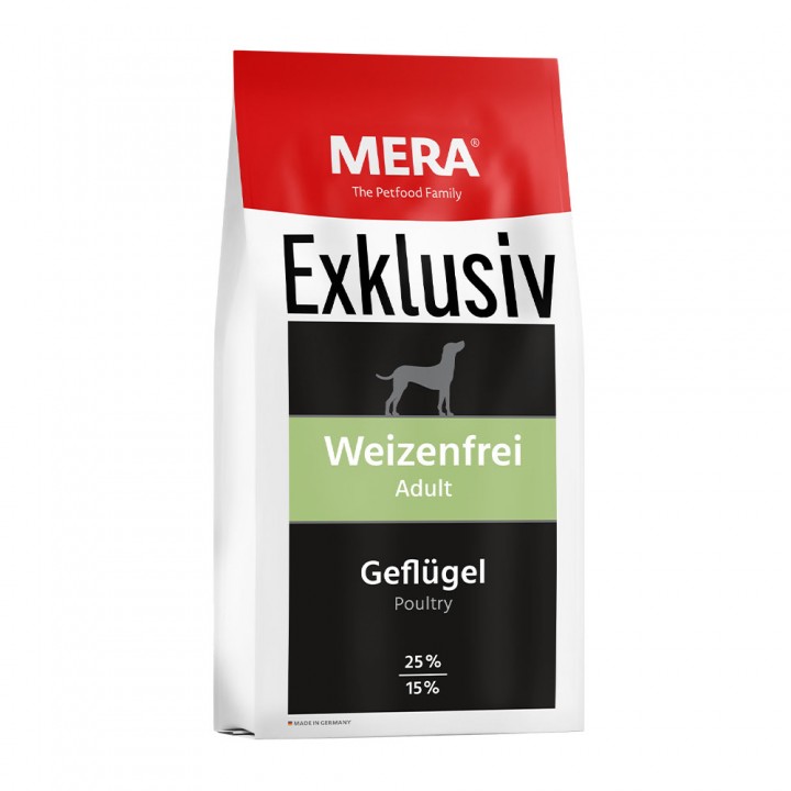 MERA EXCLUSIV weizenfrei Adult Geflugel корм для собак с птицей (без пшеницы), 15 кг