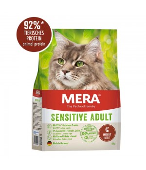 MERA Cats Sensitive Adult Insect корм для дорослих котів із чутливим травленням з протеїном комах, 400гр