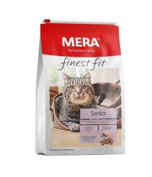 MERA finest fit Senior корм для котов преклонных лет (8+) со свежим мясом птицы и лесными ягодами, 400 гр