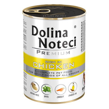 Корм консервированный Dolina Noteci Premium для собак с курицей, 400 г