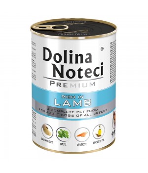 Корм консервированный Dolina Noteci Premium для собак с ягнятиной, 400 г