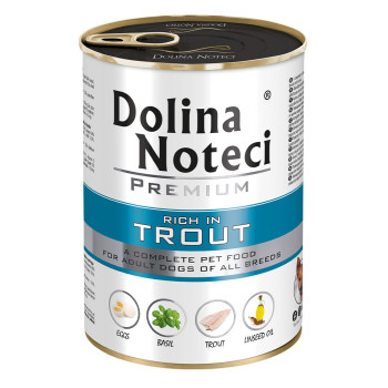 Корм консервированный Dolina Noteci Premium для собак с форелью, 400 г