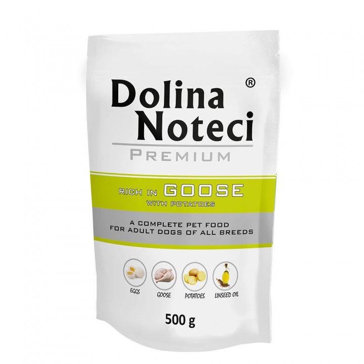 Пауч Dolina Noteci Premium для собак с гусем и картофелем, 500 г