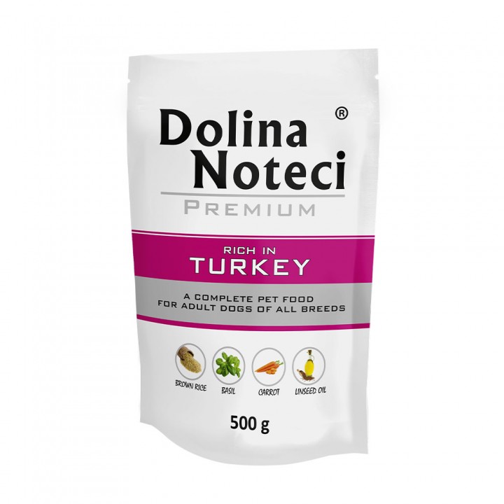 Пауч Dolina Noteci Premium для собак с индейкой, 500 г