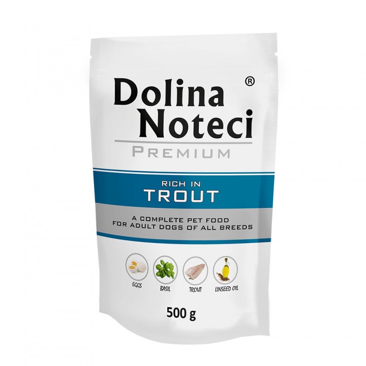 Пауч Dolina Noteci Premium для собак з фореллю, 500 г