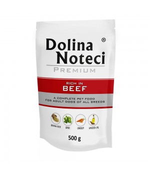 Пауч Dolina Noteci Premium для собак з яловичиною, 500 г