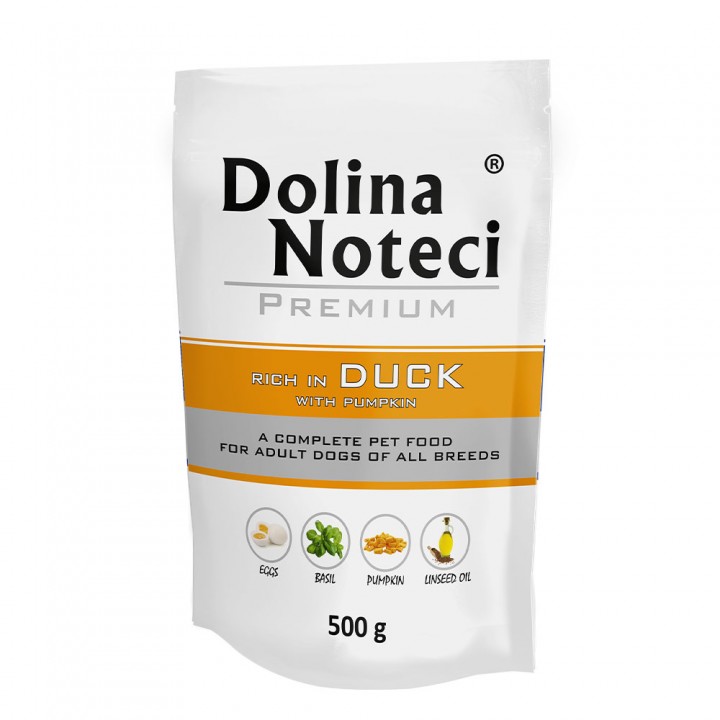 Пауч Dolina Noteci Premium для собак з качкою та гарбузом, 500 г