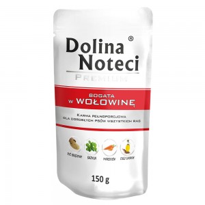 Пауч Dolina Noteci Premium для собак з яловичиною, 150 г